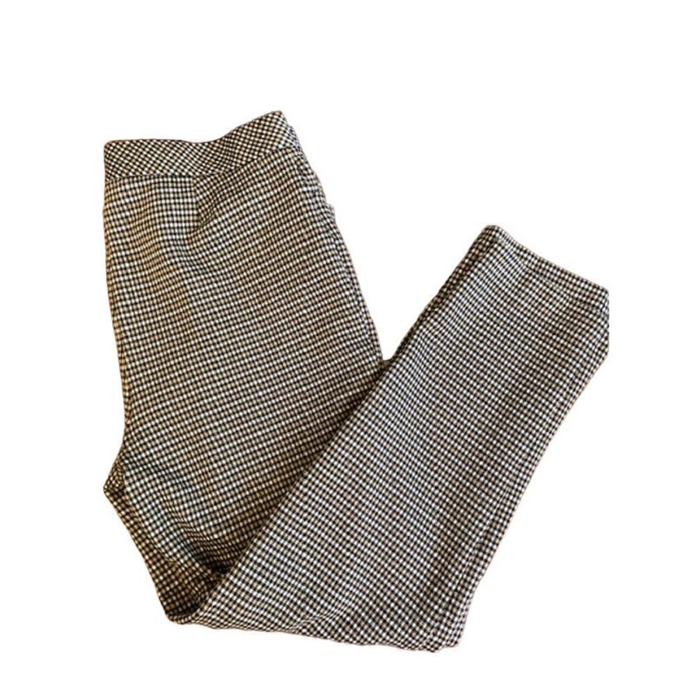 J. Jill Women Pants Size Medium Ponte Pull On‎ Checked Slim Leg Pockets Knit - Picture 3 of 5